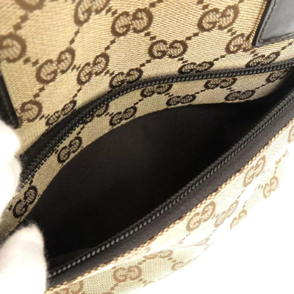 Gucci GG handbag tote shoulder bag brown beige monogram leather - Picture 5 of 6